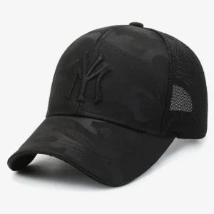 Black Camo Embroidered Cap - W21 - MCP001R