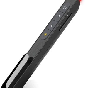 Wireless Presenter, Hyperlink Volume Control Presentation Clicker RF 2.4GHz USB PowerPoint Clicker Presentation Remote Control Pointer Slide Advancer (Black)