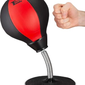 Tech Tools Desktop Punching Bag - Suctions to Your Desk, Cool Gadgets for Office, Gag Gifts for Boss or Coworker, Heavy Duty Stress Relief Boxing Bag